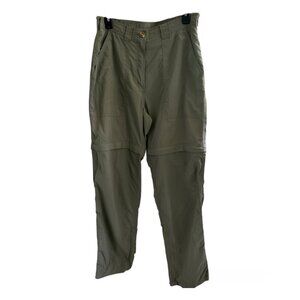 Women’s ExOfficio Insect Shield Hiking Pants Zip Off Shorts Army Green Small 6-8